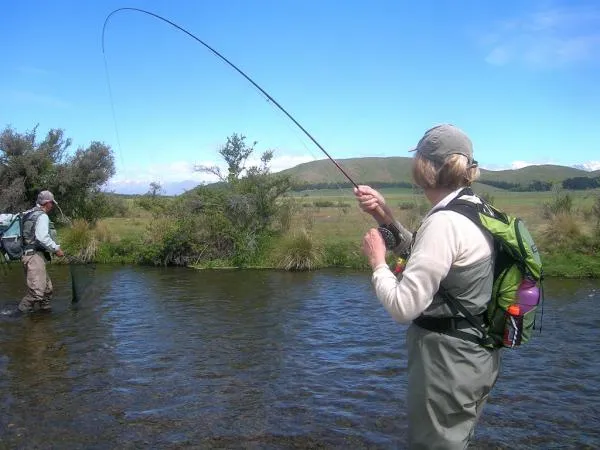 User submitted picture: Val's new Sage rod was w...